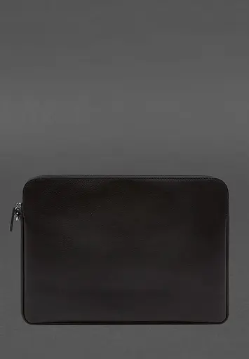 Кожаный чехол BlankNote для ноутбука на молнии с карманом и петлей на руку Черный - фото 4