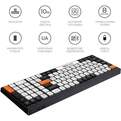 Клавиатура OfficePro беспроводная (SK985BO) - фото 11