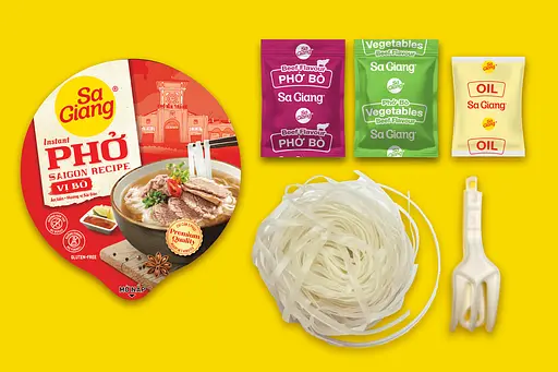 Лапша рисовая Sa Giang Beef Flavor Instant Pho 50 г - фото 2