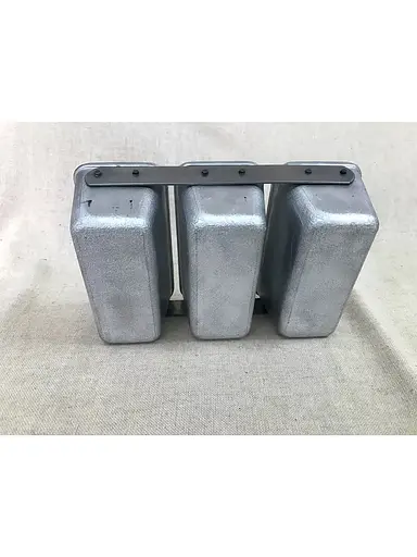 Форма хлібна на 3 секції для випічки маленьких буханців хліба та кексів Л12 алюмінієва, Хлібпром Сірий 81360 - фото 7