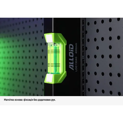 Рівень будівельний Alloid з магнітом 3 капсули 100 см (LD-013100) - фото 6