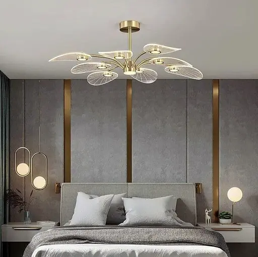 Стельова люстра з пелюстками з прозорого акрилу | Арт. C 11-850 | Line F - фото 1