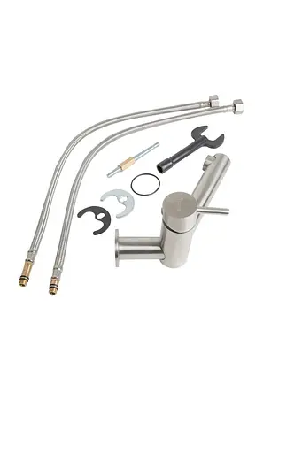 Смеситель для умывальника Germece DL 26 нержавеющая сталь - фото 3