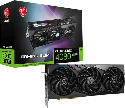 Видеокарта GeForce RTX 4080 Super 16GB MSI Gaming X Slim (RTX 4080 SUPER 16G GAMING X SLIM) Б/У - фото 1