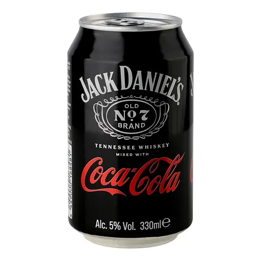 Напій слабоалкогольний Jack Daniel's Tennessee Whiskey & Coca-Cola 5% 0.33 л (878964)