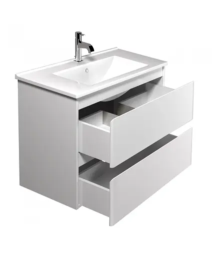 Тумба Мойдодир Сорренто 80-A Білий у ванну з умивальником SU-80 Білий - фото 6