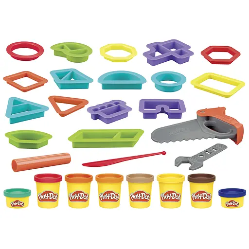 Набор для творчества Hasbro Play-Doh Set Build and Shape с массой для лепки (G0345_G0347) - фото 4