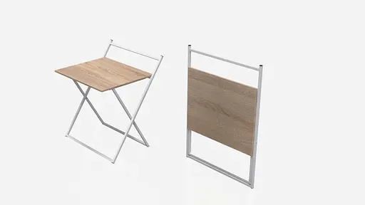 Стол трансформер Компакт 3 750x790x720 Белый металл ДСП Дуб Сонома 16 мм FRD-104686 - фото 3