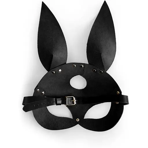 Кожаная маска кролика Art of Sex - Bunny mask, цвет Черный - фото 4