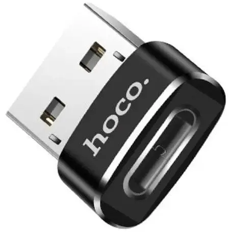 Адаптер Hoco UA6 USB to Type-C converter Черный
