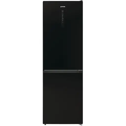 Холодильник Gorenje с нижней морозной камерой 185х60х60 см 2 двери 204(96) л А++ NoFrost+ LED дисплей черный - фото 1