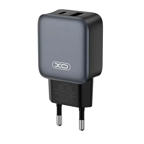 Мережевий зарядний пристрій XO L154(EU) PD20W/QC18W(1A1C) fast charger Чорний - фото 4