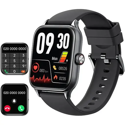 Розумний годинник LESHIDO для чоловіків і жінок, 1,85-дюймовий сенсорний кольоровий дисплей із викликами через Bluetooth