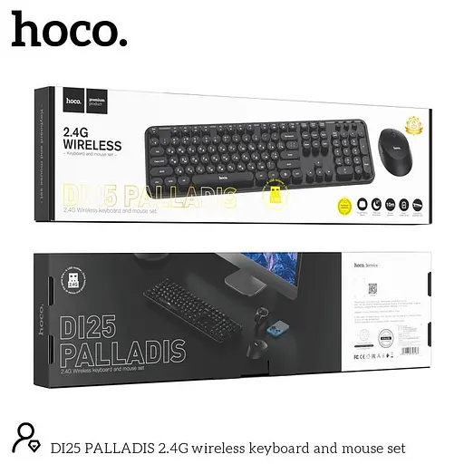Набор Мышь и клавиатура HOCO DI25 PALLADIS 2.4G wireless keyboard and mouse set (Ukr/Ru/En) - фото 2
