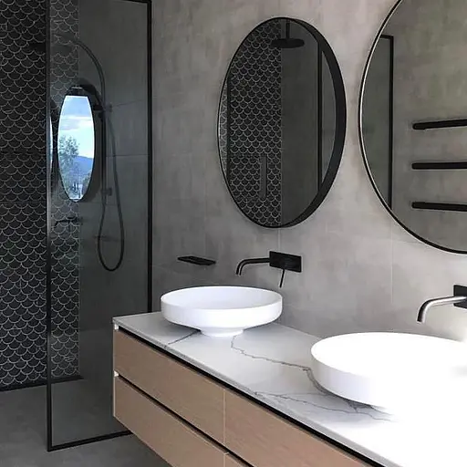 Змішувач для умивальника Rea Viva black чорний прихованого монтажу (настінний) REA-B0231 Чорний матовий - фото 6