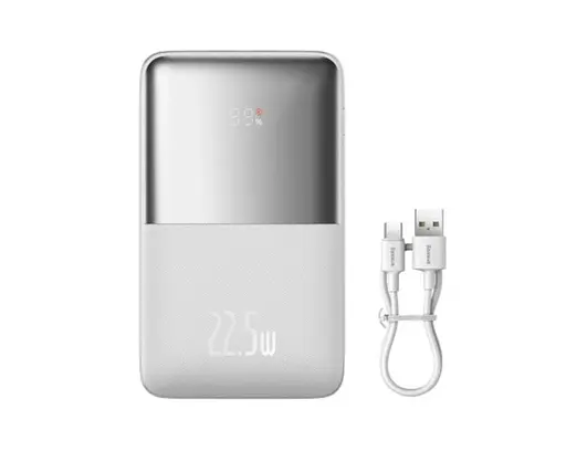 Мобільна батарея BASEUS Bipow Pro Digital Display Fast Charge 20000mAh 22.5W белая - фото 2