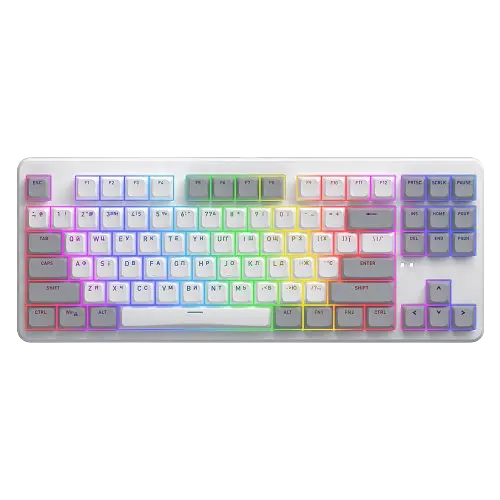 Клавиатура беспроводная Hator Rockfall 3 Orange Switch UA RGB White (HTK851UA)