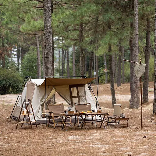 Чотиримісний намет з навісом Naturehike CNH22ZP029 (Світло-коричневий) - фото 6