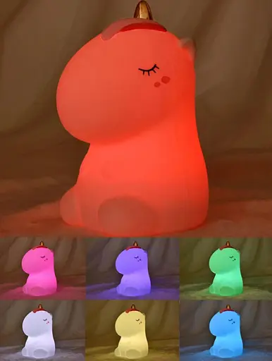 Декоративный ночник Lovely Horse LJC-132 единорог детский силиконовый светильник для сна белый игрушка - фото 2