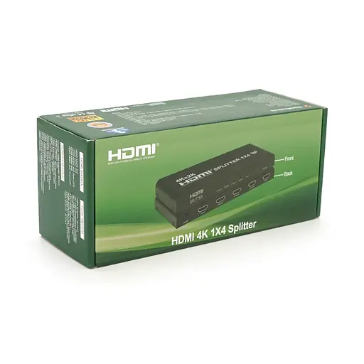 Активний HDMI сплітер Voltronic 1=>4 порти, 4K, 2K, 3D, 1080Р, 1,4 версія, DC5V/2A, Metal, Box - фото 2