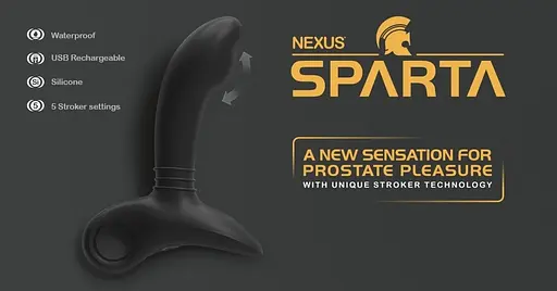 Стимулятор простати Nexus Sparta Rechargeable, 12.9 см чорний - фото 6