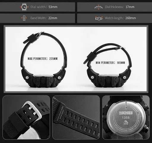 Розумний Годинник Skmei Processor з Шагомером і Барометром Синій - фото 7