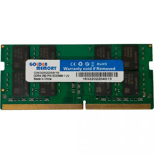 Память для ноутбуков Golden Memory 16 ГБ SO-DIMM DDR4 3200 МГц (GM32S22S8/16) - фото 1