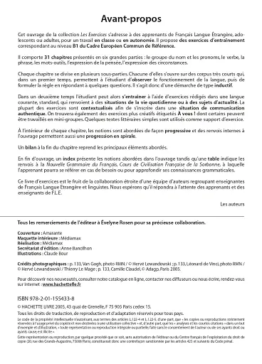 Les 500 Exercices de Grammaire Livre de l'eleve B1 + corriges - фото 2