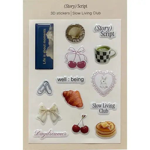 3D стікери (Story) Script "Slow Living Club"