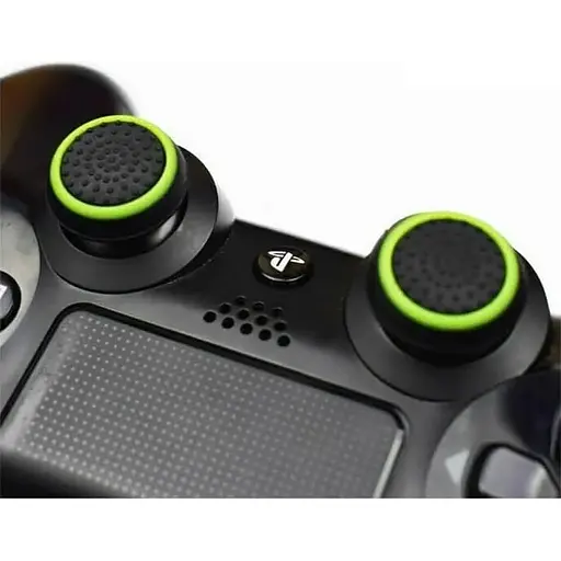 Накладки на стики Thumb Grips 4-pack для PS4-PS5-Xbox Black-Green [122997] - фото 2