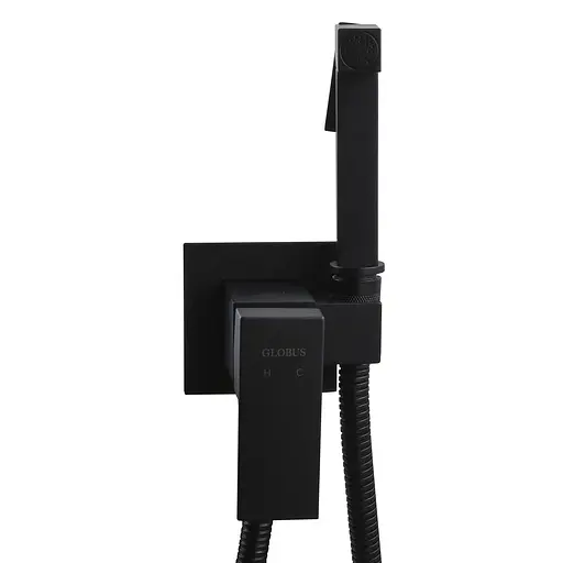 Набір гігієнічного душа прихованого монтажу Globus Lux Niagara GLN-0-106MIX-BB, Чорний матовий - фото 2