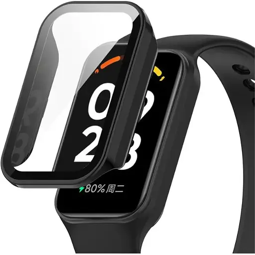 Чохол-накладка DK для Xiaomi Redmi Smart Band 2 Пластик Gloss Glass Full Cover (015558) (black) - фото 3