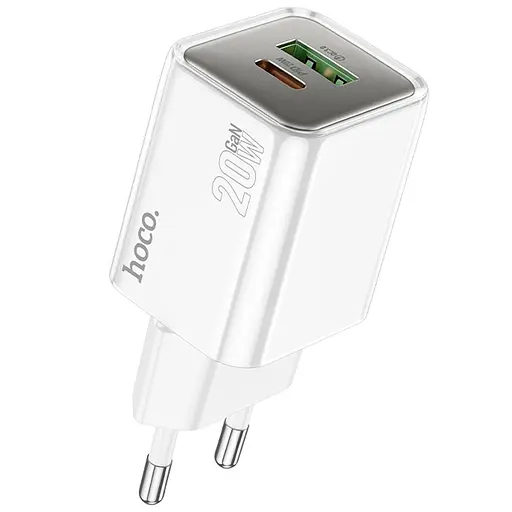 МЗП Hoco N46 Glorious PD20W+QC3.0 (1USB-A/1C) White - фото 3