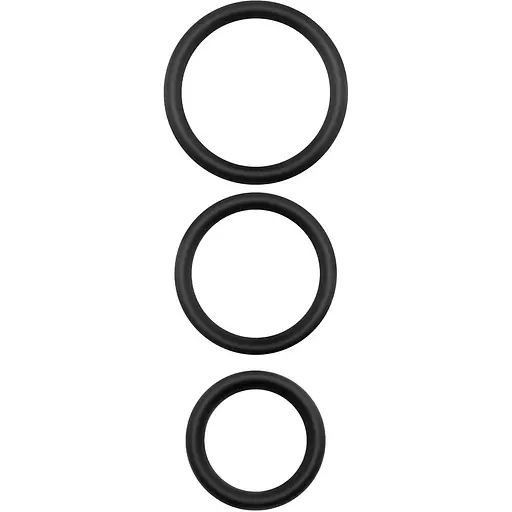 Набір ерекційних кілець Crushious Bandoleros 3 шт (чорний)