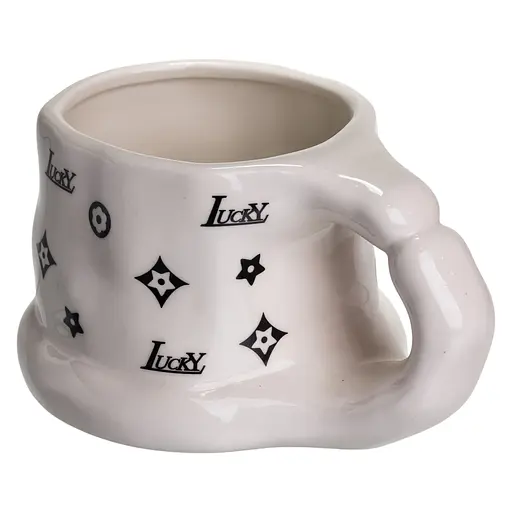 Кружка фарфоровая Lucky 500 мл белый FM-11A - фото 3