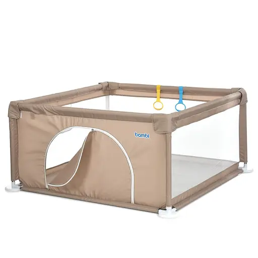 Дитячий манеж MR 1339-BG, бежевий, ширина з ніжками 132 см - фото 5
