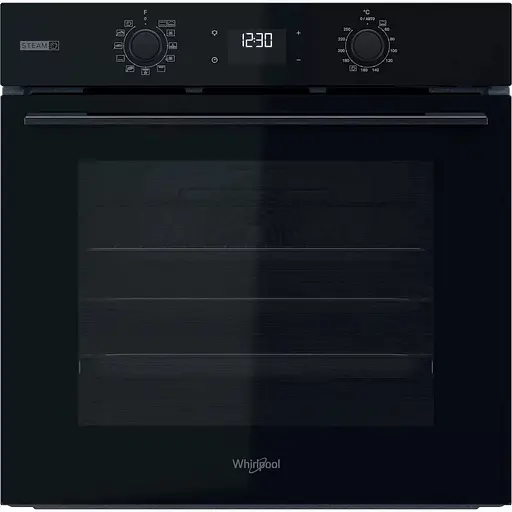 Духовой шкаф электрический Whirlpool 71 л A+ дисплей конвекция телескопические направляющие пар черный