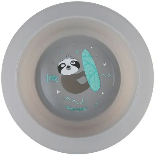 Набір посуду Canpol babies Exotic Animals з 2-х елементів сірий (56/523_grey) - фото 2