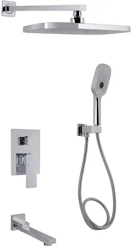 Душова система універсальна Qtap Gemini Chrome прихованого монтажу QTGEM114CRM45702 - фото 1