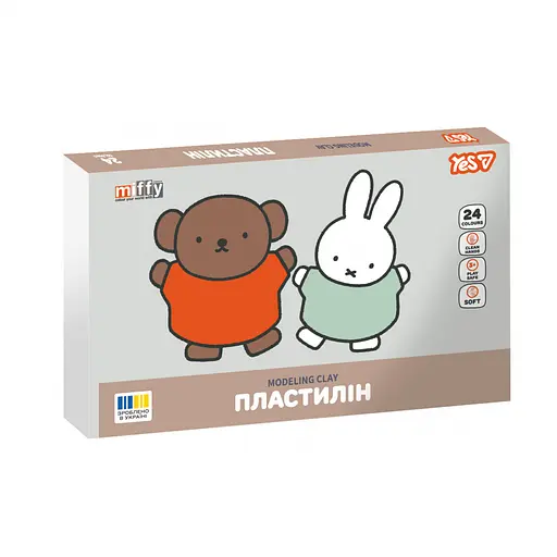 Пластилин Yes 24 цветов Miffy 480 г (540722)