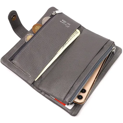 Женское кожаное портмоне KARYA 9.5х18.5х2 см acs0024049 - фото 6