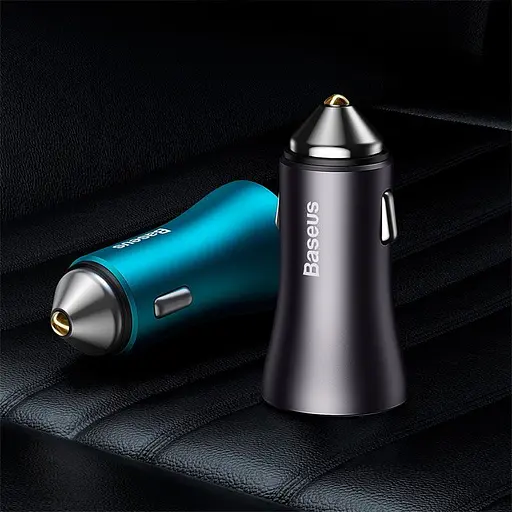 Адаптер автомобильный Baseus Golden Contactor Max Dual Fast Charger 60w CGJM000013 - фото 5