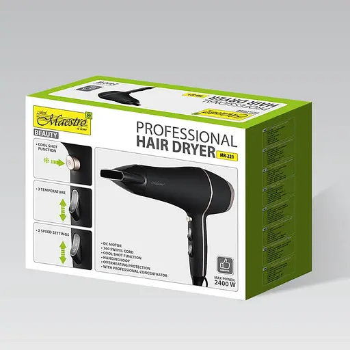 Профессиональный фен Maestro MR-221 - фото 4