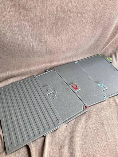 Набір обробних дощок Maestro MR-1787G пластиковий на підставці 4 шт. Сірий - фото 3