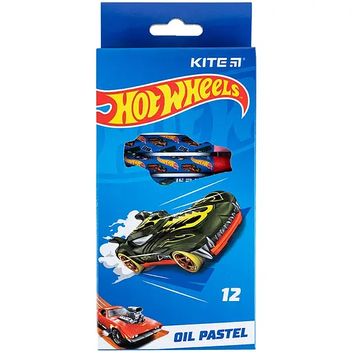Пастель масляная Kite Hot Wheels 12 цветов (HW24-071)