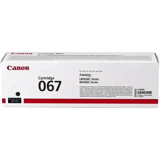 Картридж Canon 067 MF651Cw/MF655Cdw/MF657Cdw/LBP631Cw/LBP633Cdw Black 1350 стор. teh0015579 - фото 1
