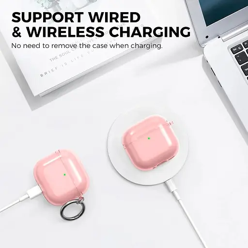 Чехол AhaStyle Silicone Case для Apple AirPods 4 Transparent Pink (CP-WG164-CPK) [133824] - фото 5