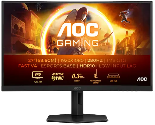 Монiтор 27" AOC C27G4ZXU Black