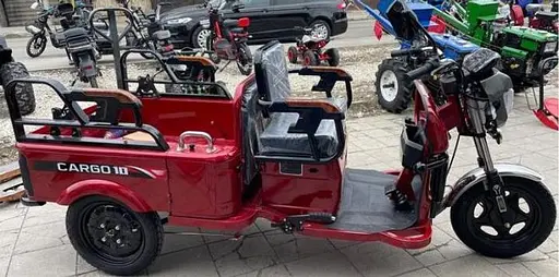 Електроскутер Вантажопасажирський Crosser CARGO 10 триколісний (800W 60V, 32Ah) Червоний - фото 7