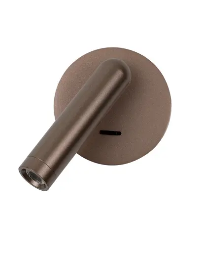 Бра, настінний світильник Italux WL-64834-1-CF Carda LED 1x2.5W 3000K 164Lm IP20 коричневий - фото 2